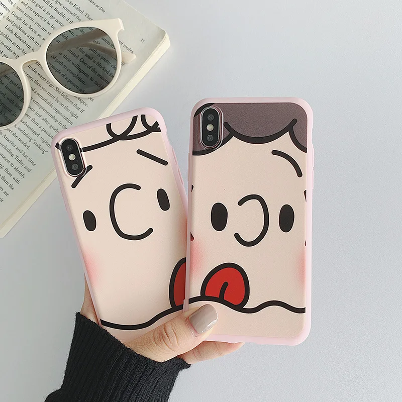 Забавные пары для IPhone X XR Max мобильный телефон оболочка iPhone7 8 Plus мультфильм
