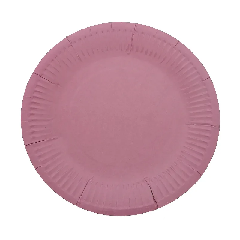 10pcs/lot Black plates kids birthday party supplies Solid Color paper dishes black color theme disposable | Дом и сад