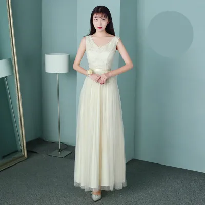 Sweet Memory New Long Bridesmaid Dress Champagne Bridesmaid Dresses SA1939 - Цвет: V Champagne