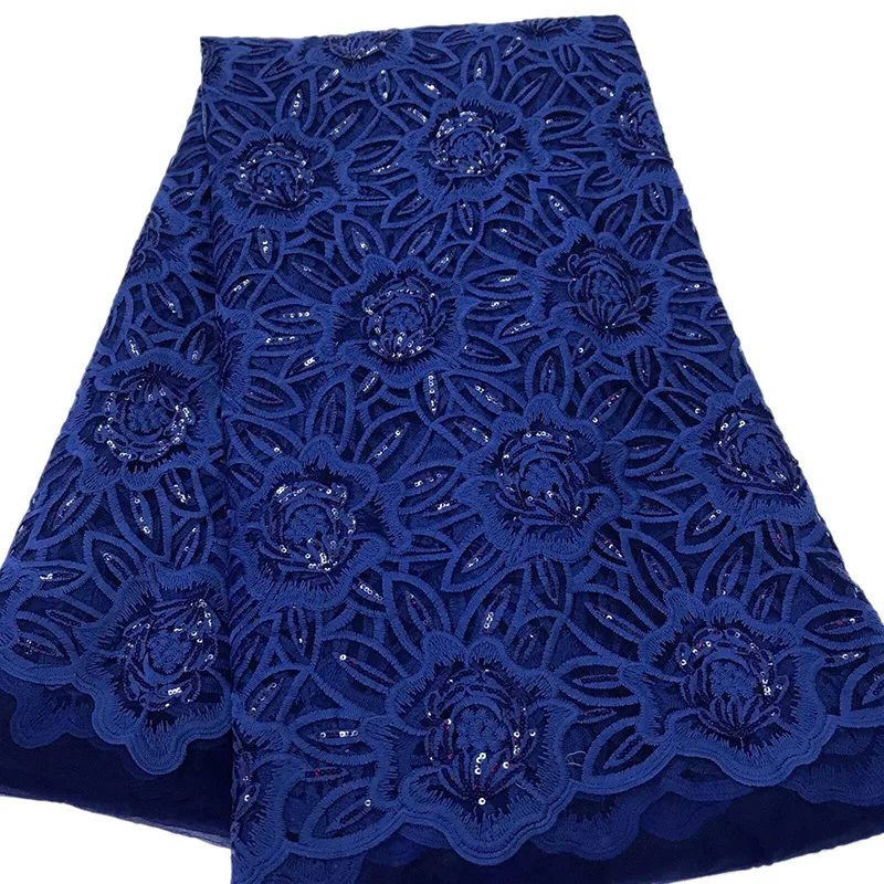 

Embroidered milk silk material Single color flowers with sequins Dress Fabric ARF48,Free shipping French Tulle Lace Fabric
