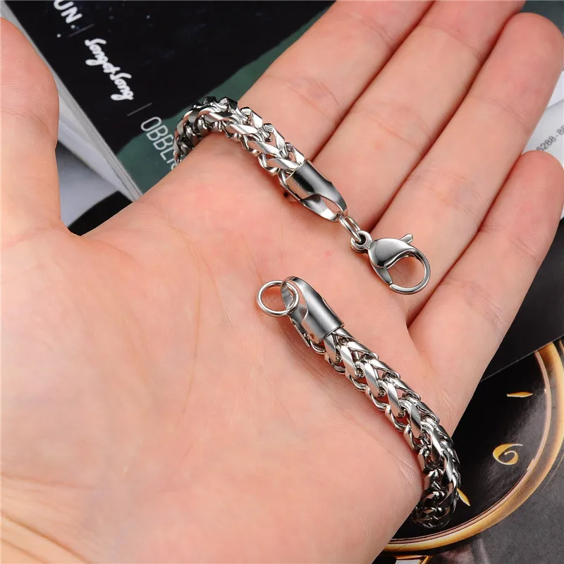 Модные классический мужской браслет titanium стали попкорн bracelet.672 | Украшения и
