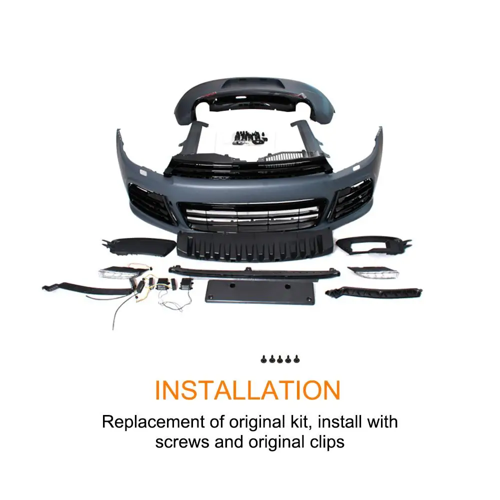 PP Unpainted Grey Car Body Kits Bumpers for Volkswagen VW Scirocco Coupe 2008 - 2013 | Автомобили и мотоциклы