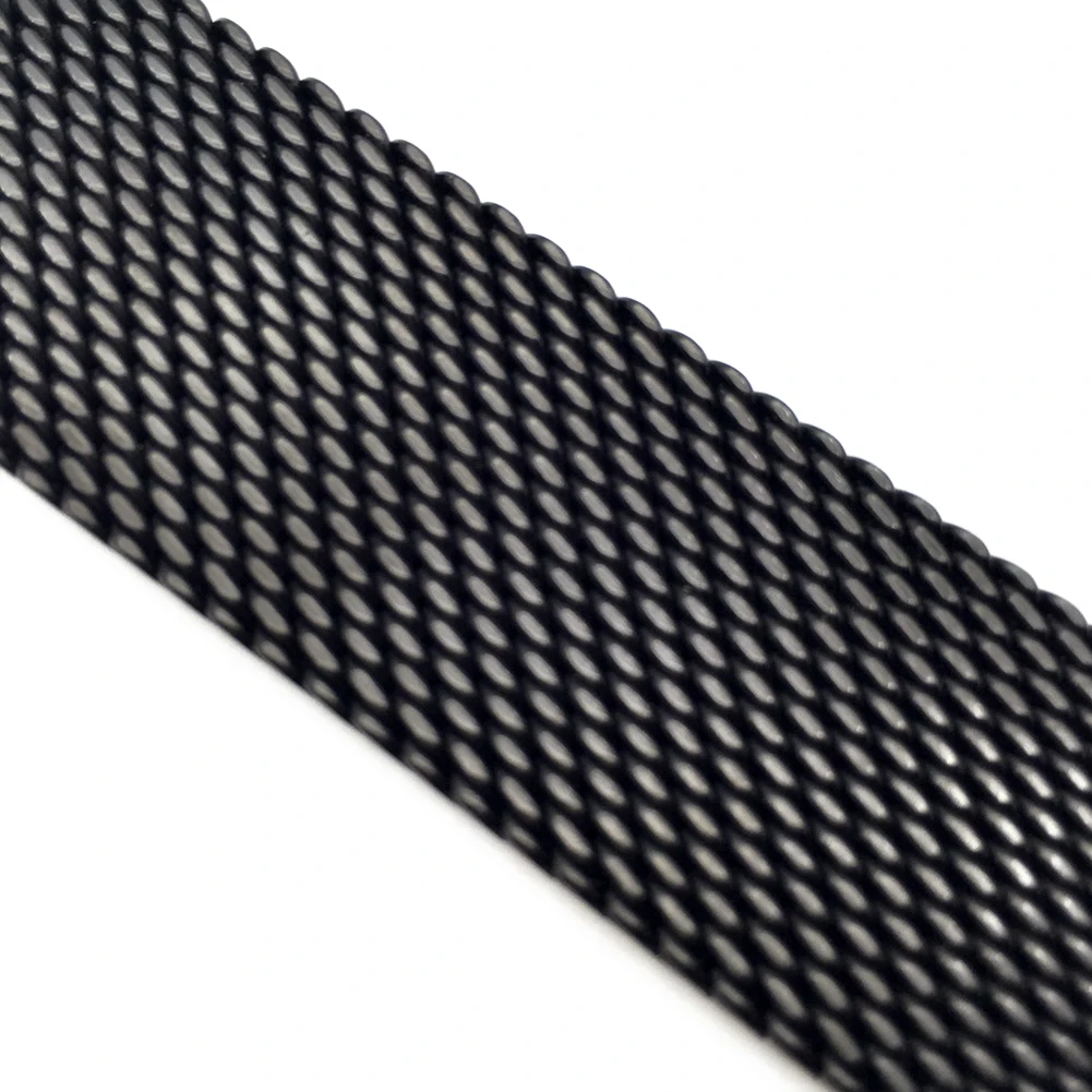 Черный Milanese Loop 316L нержавеющая сталь Ремешок из искусственной кожи ремешок для Apple iWatch 42 мм 38 40 44