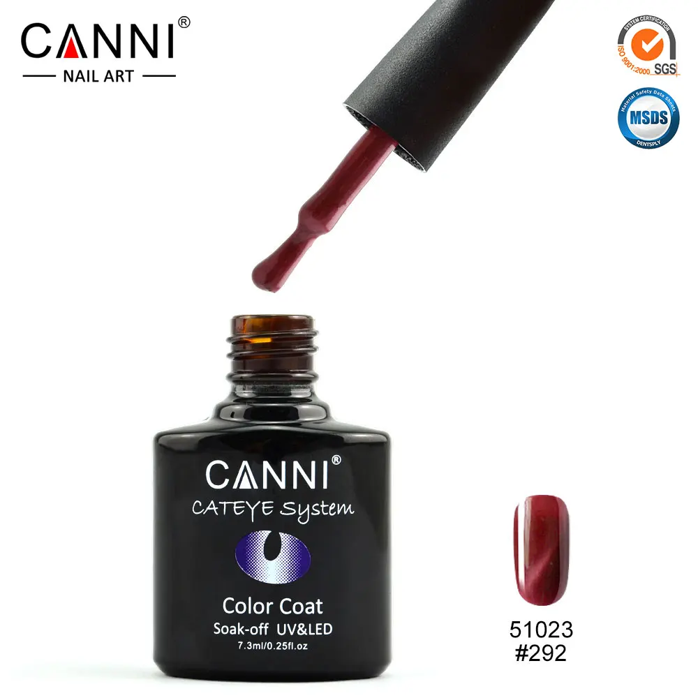 292 CANNI 7,3 мл Магнитный Гель-лак «кошачий глаз» 51024 высокое качество маникюрный салон продукты 24 цвета замочить от кошачьих глаз гель лак для ногтей - Цвет: 292
