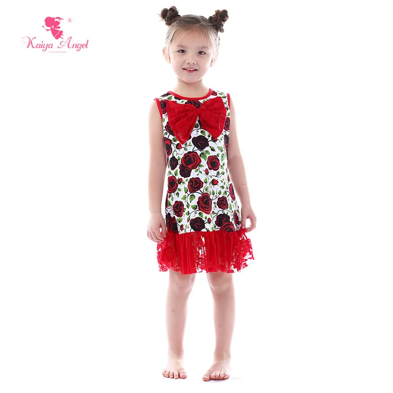 

Kaiya Angel/оптовая продажа; Лидер продаж; платье для малышей на свадьбу, День рождения; платье с цветочным узором и бантом для девочек; кружевное ...