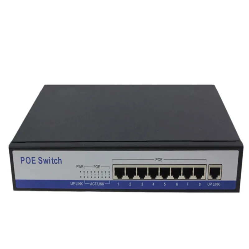 POE коммутатор HY01 на 100 Мбит/с 8 портов IEEE802.3af/at 50 В 3 А 150 Вт источник питания для HD