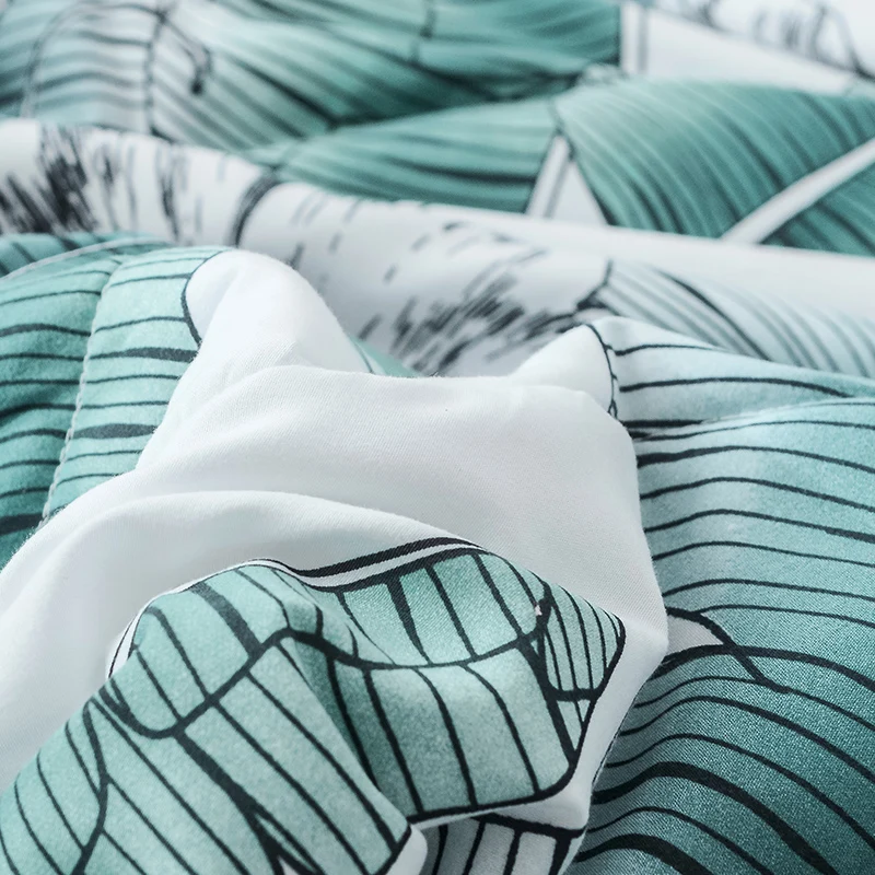 Новинка простое летнее стеганое одеяло с цветком в виде листьев Скандинавское