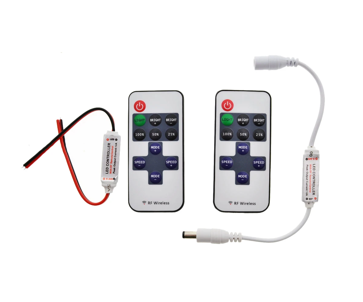 Контроллер светодиодной ленты DC12 24V DC/провод разъем + 11key радиочастотный