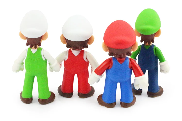 Free Shipping Super Mario Figure Toy Luigi PVC Doll Toys Fire Action Figures For Gift | Игрушки и хобби