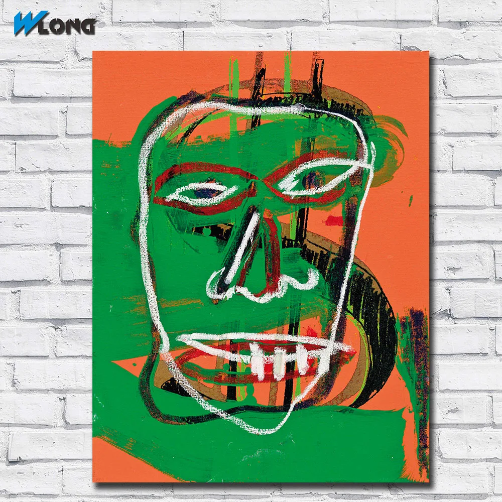 Модные граффити искусство Энди Warhol Жан Мишель сотрудничество настенные