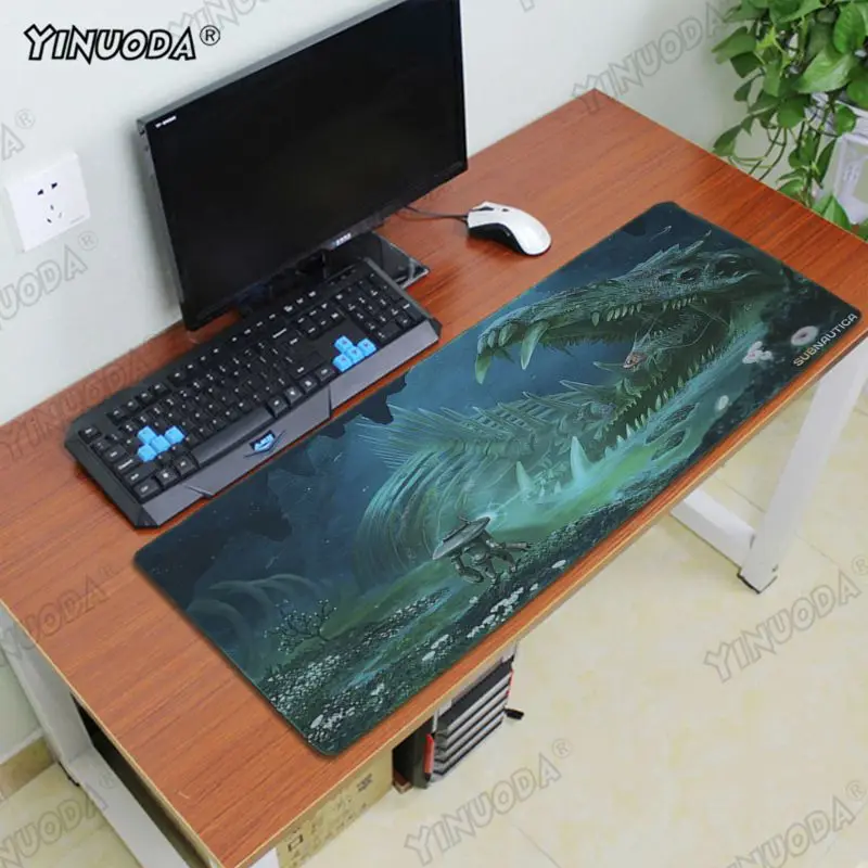 Yinuoda мальчик подарок коврик Subnautica игра прочный резиновый коврик для мыши компьютерный игровой коврик для мыши геймер игровой коврик версия коврик для мыши - Цвет: Lock Edge 40X90cm