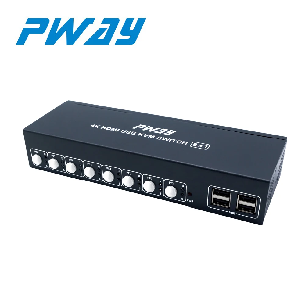 Hdmi Kvm переключатель 2 4 8 порт в 1 выход с кабелем поддержки 4K * 2K @ 30Hz и 3D EDID/HDCP