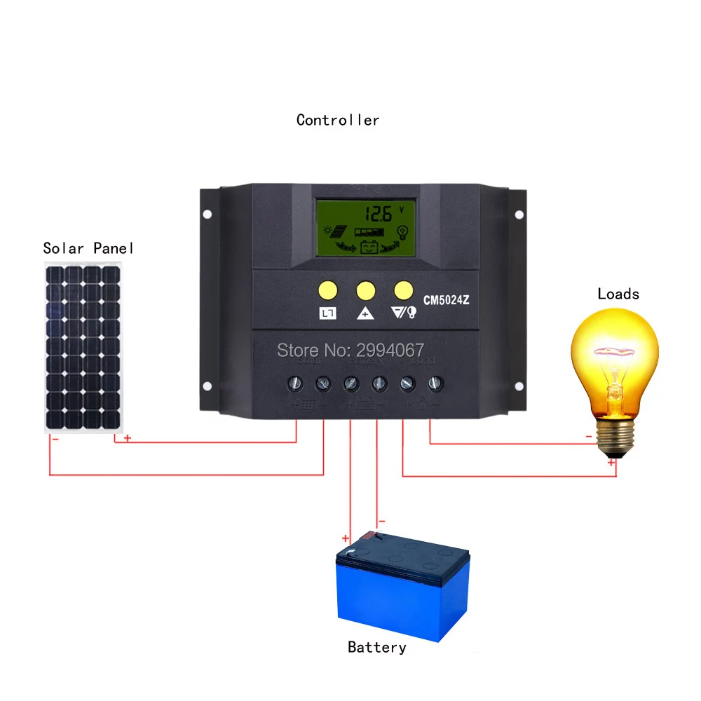 DC 12V 24V Auto Work 50A LCD Solar Regulator PV Cells Panel PWM Charger controller Charging for solar panel 1200W | Обустройство дома