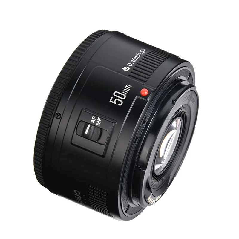 В наличии! YONGNUO YN50mm F1.8 YN EF 50 мм f/1.8 AF объектив YN50 диафрагма Автофокус для Canon EOS