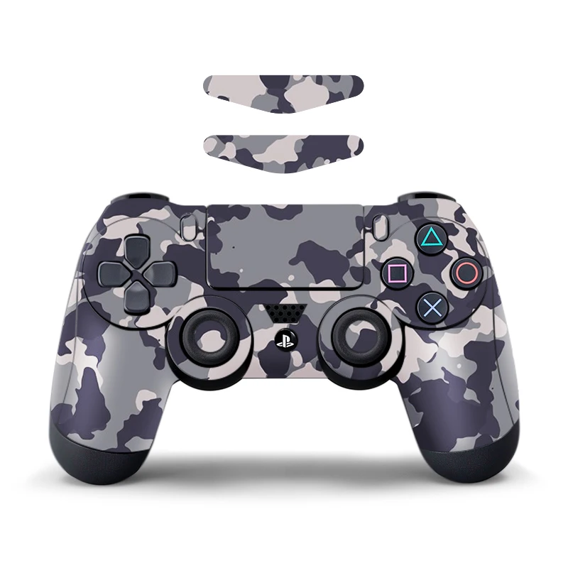 Данные лягушка камуфляж наклейки для sony Playstation 4 игровой контроллер кожи для PS4 PS4 Pro тонкий светодиодный светильник наклейки - Цвет: Black Camo