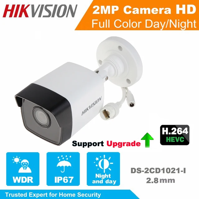 Hikvision английская версия IP Камера ds-2cd1021-i 2mp Пуля безопасности сети ip ИК POE камеры