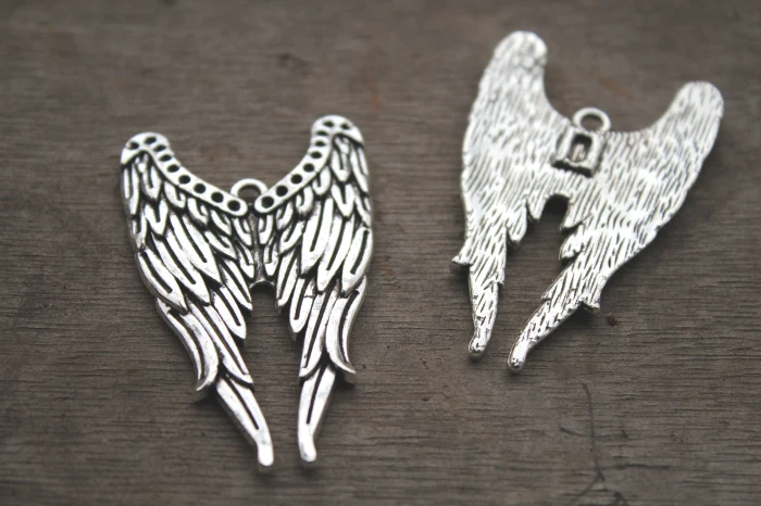 10 шт Серебряный тон сверхъестественная Кастиэль подвеска в форме ангельских
