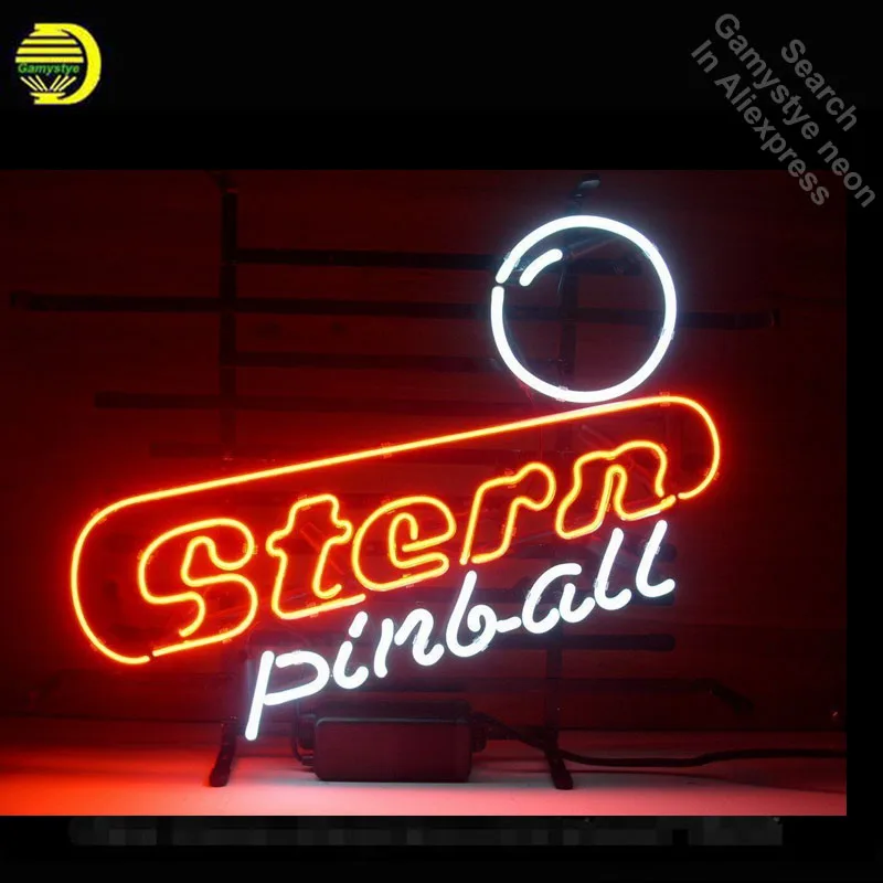 Stern Pinball Design NEON SIGN 10kv Beer Bar Pub Neon Bulbs Neon Light Sign Real Glass Tube Signs Advertise Neon Wall room Decor
