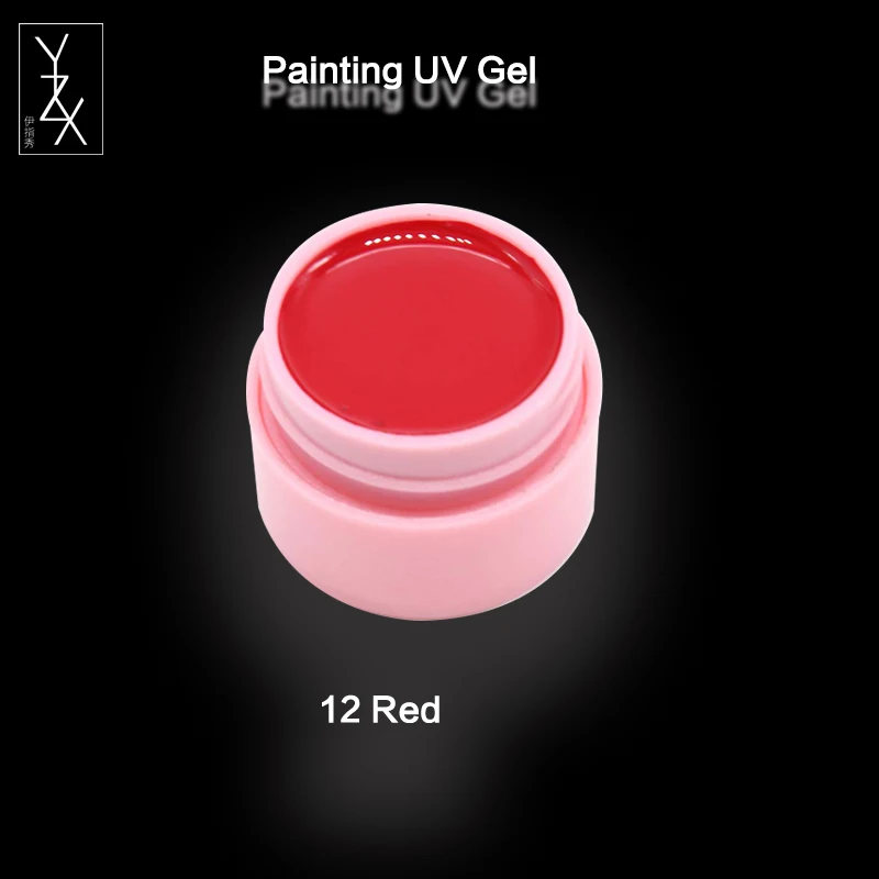 Color 12 red YiZhiXiu 1 шт. микро резная живопись УФ гель для ногтей Рисование чернил Freehand скульптура свитер дизайн акриловые ногти маникюр отмачивается - Цвет: Color 12 red