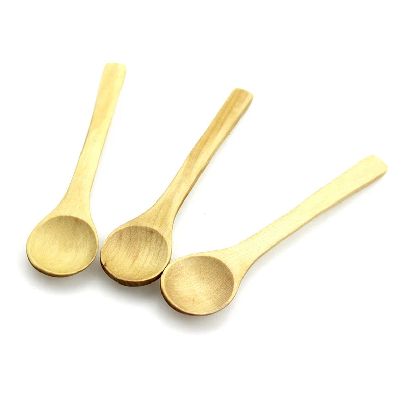 6 шт./компл. кухонная утварь деревянная круглая бамбуковая ложка суп чайная