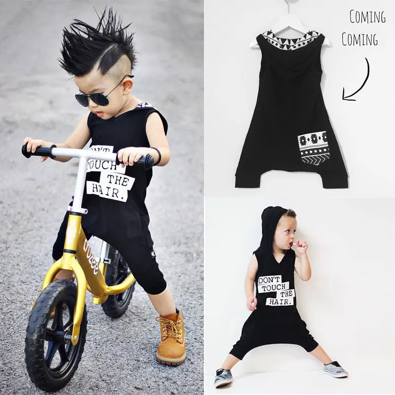 Fashion Stylish Long Rompers Hoodies Toddler Baby Kids Boys Sleeveless Outfit Clothes Cotton Newborn Romper Jumpsuit 0-3Y |