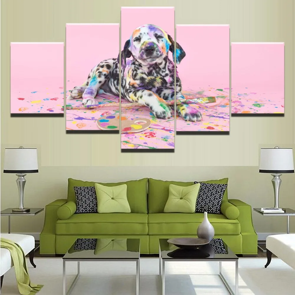 5 шт. художественная картина с изображением щенка далматинцев Современный