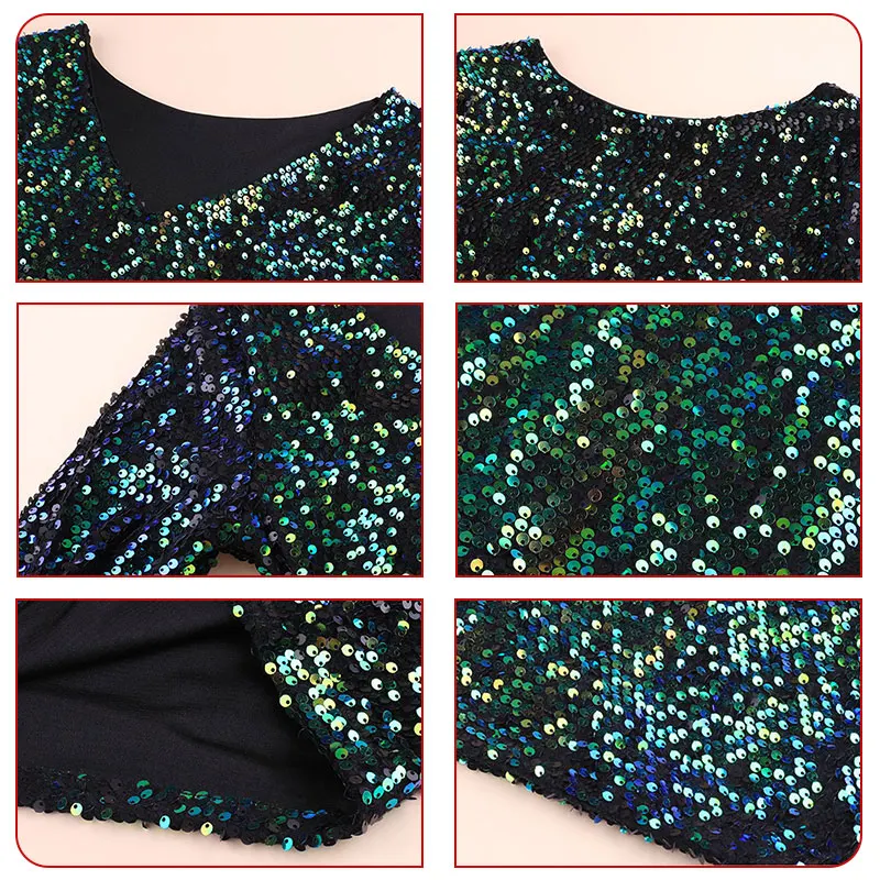 Женское зеленое облегающее платье с блестками соблазнительное Клубное