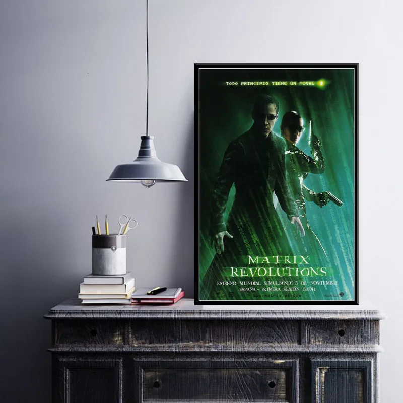 P582 матрица Keanu Reeves Classci Sci-Fi серия фильмов художественная живопись Шелковый Холст