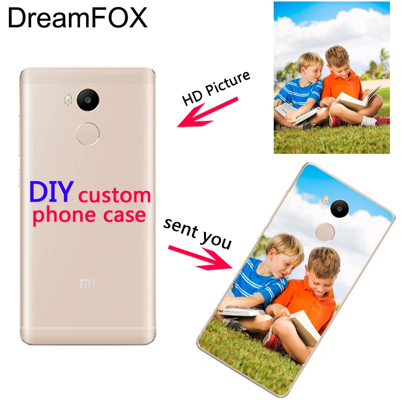 DREAMFOX Customized DIY Soft TPU Silicone Case Cover For Xiaomi Redmi Note 3 4 5 Plus 3S 4A 4X 5A Pro Global |