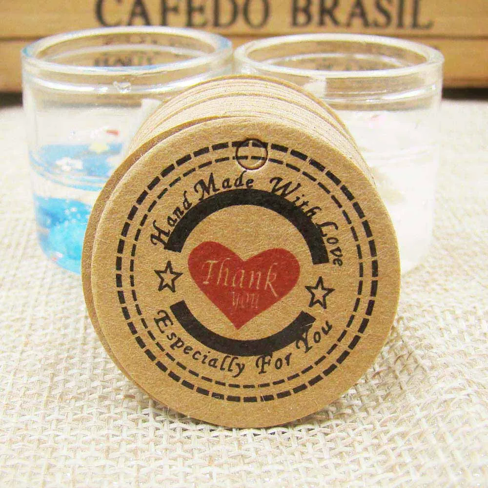 DIY теги ручной тег Именную Бирку пользовательское имя Дата логотип 100pcs1. 18x1.