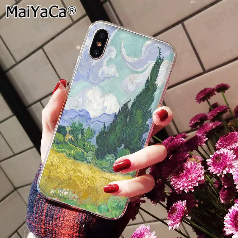 5 Чехол MaiYaCa для iphone 11 pro X 5S XR SE 8 plus 6 7 8 6s plus, чехол с изображением солнца Ван Гога, цветов, палитры, чехол XS MAX - Цвет: 5