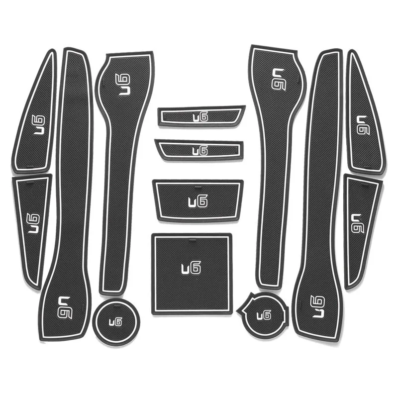 14Pcs Lot Car Interior Upholstery For 14-16 Luxgen U6 Rubber Mat Accessories Non-Slip Auto |
