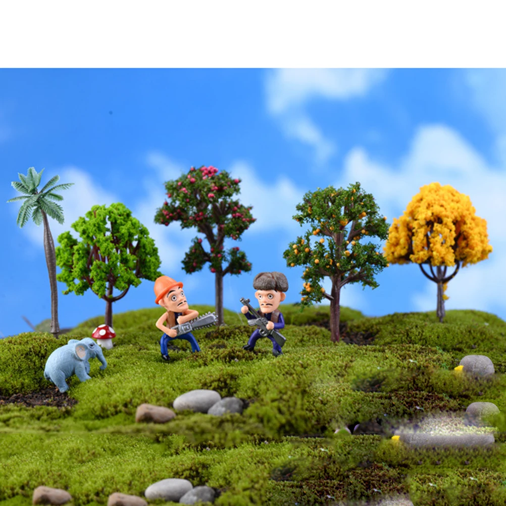 1 шт. искусственное дерево миниатюрные растения Сказочный Садовый Гном мох Декор