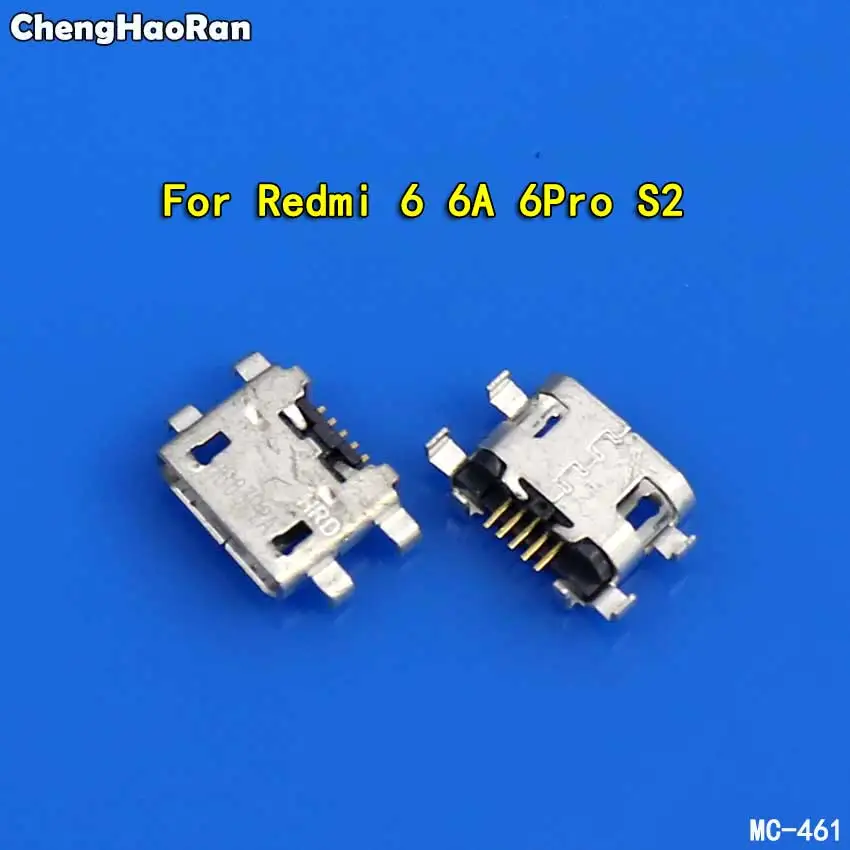 ChengHaoRan 2 шт. зарядный порт для Xiaomi Redmi 6 6A 6Pro S2 Micro USB разъем зарядная док станция