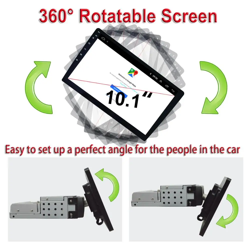 10 1 дюймов Автомобильный мультимедийный dvd плеер 1Din Android 9 GPS OBD2 WiFi/3G/4G с крышкой