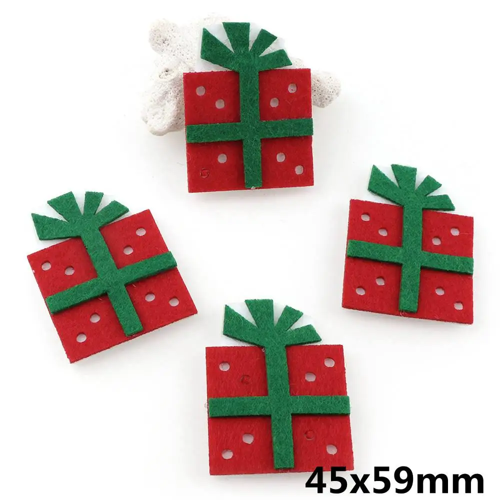 9 10Pcs 1 упаковка нетканый материал Санта Клаус снеговик лося войлочная ткань патч Сделай Сам ткань аппликации/ремесло Рождественская вечеринка патчи - Цвет: 9 10Pcs