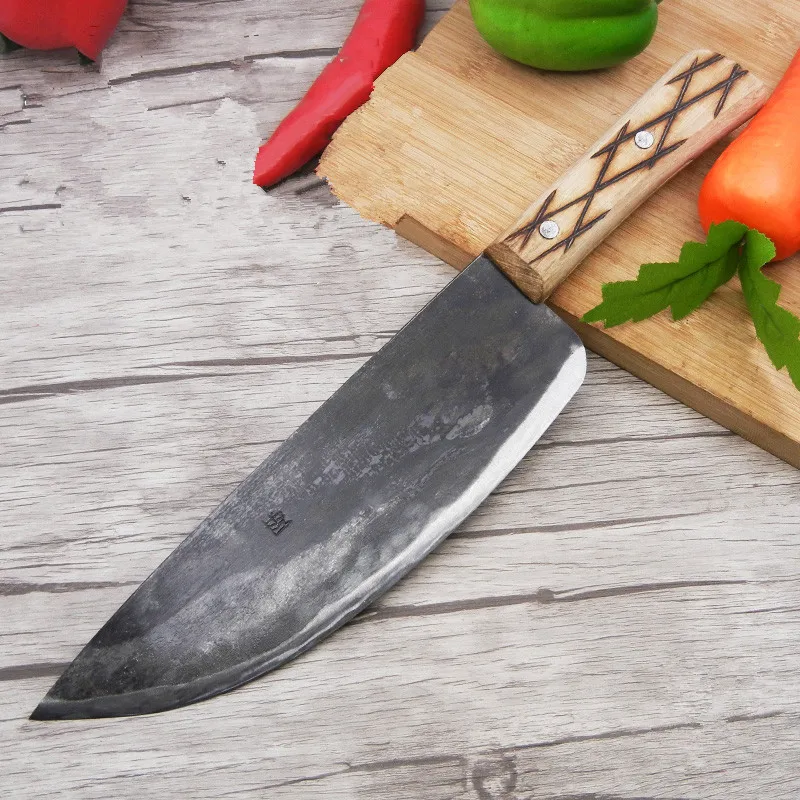 CZQ ручной работы кованые заточенные стальные резак ГОВЯЖЬЯ Мясник нож для забоя eviserate Boning ножи для мяса Острый кухонный топорик