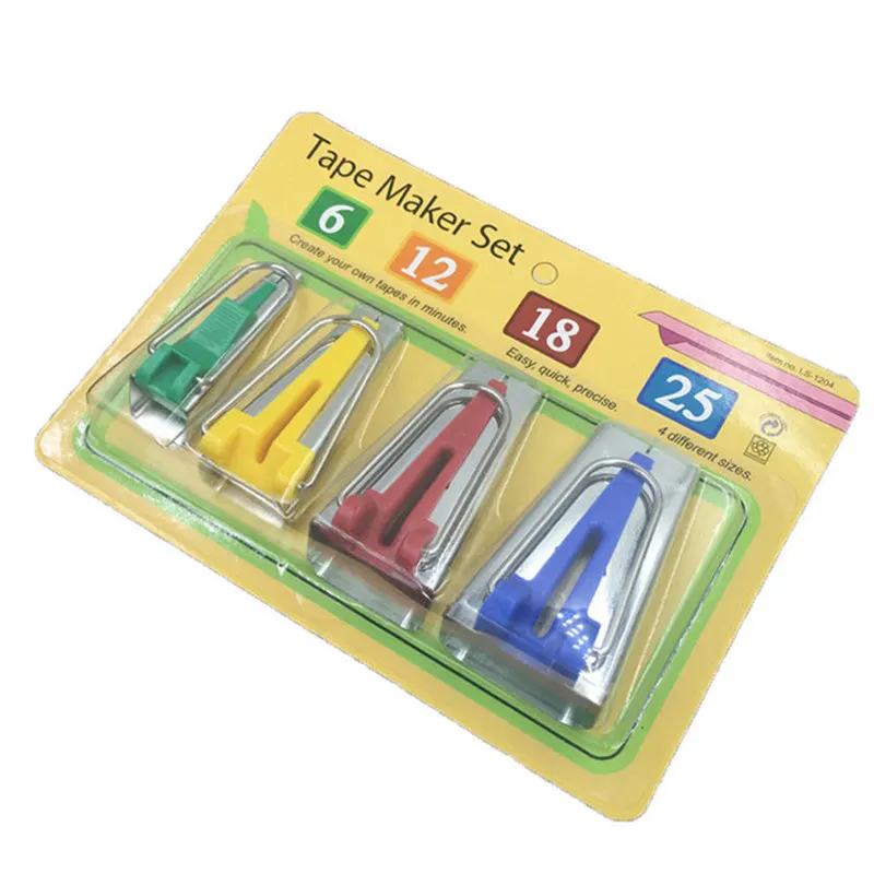 6 Sewing Accessories Bias Tape Makers-5 size 25mm 18mm 12mm 9mm 6mm bias binding tape maker AA8280 - Color: 6