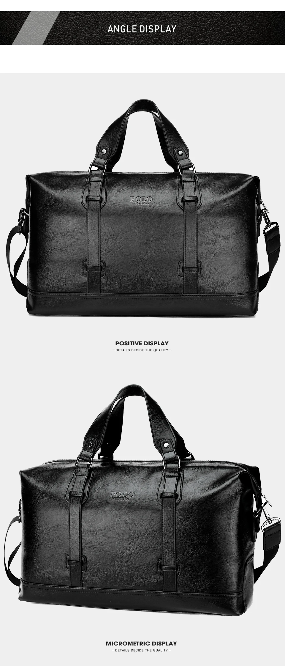 VICUNA POLO, деловые мужские дорожные сумки, большая вместительность, брендовая повседневная черная Дорожная сумка, высокое качество, дорожные мужские сумки на плечо
