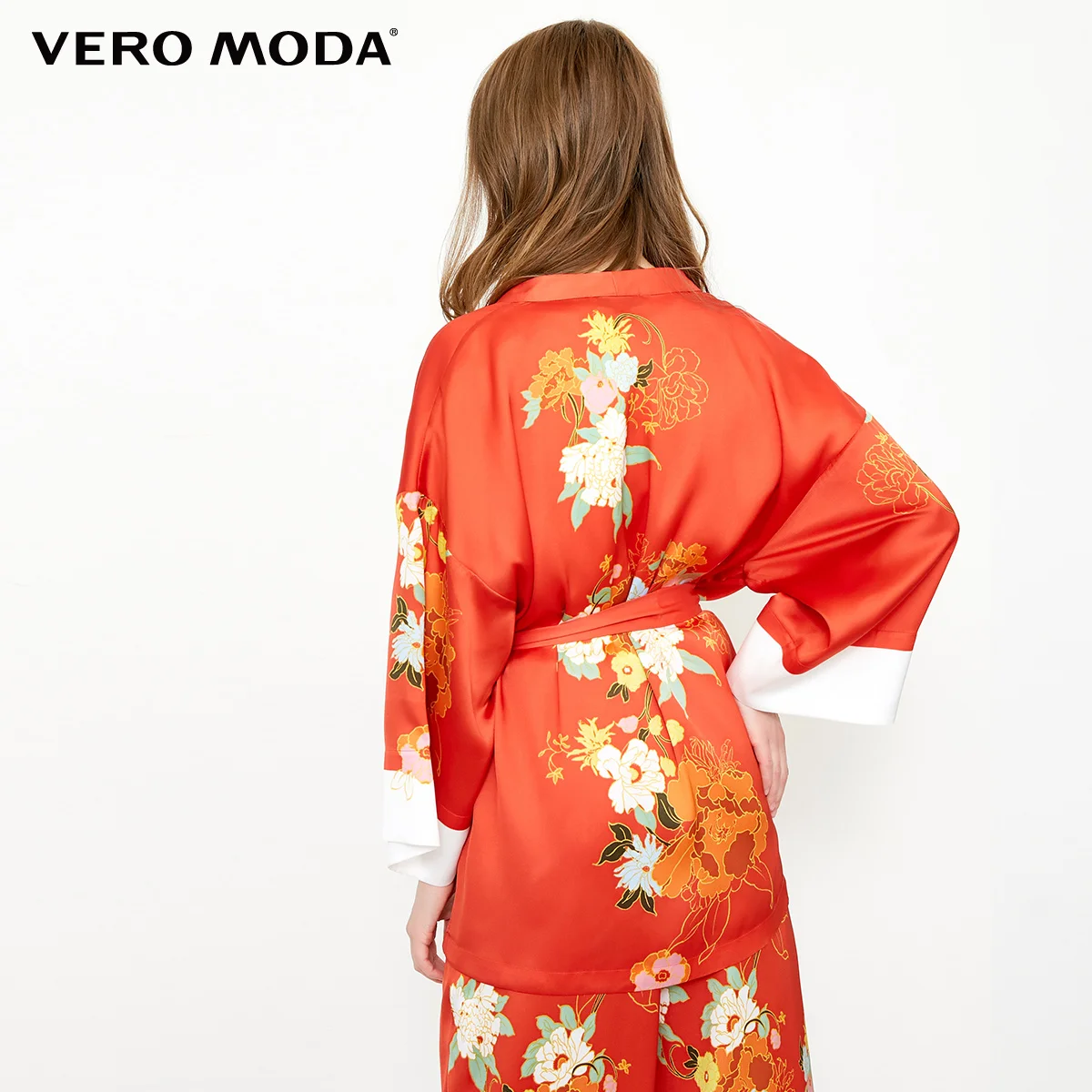 Топы с принтом и рукавами 3/4 Vero Moda | 318221508 - Цвет: Nippon orange
