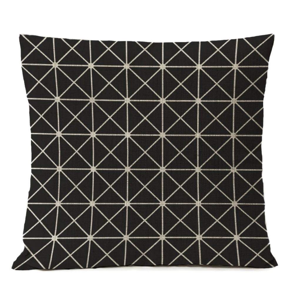 Black White Geometric Pillow Cover Bohemia Geometry Pillowcase Cushion Home Decorative Sofa Linen | Дом и сад
