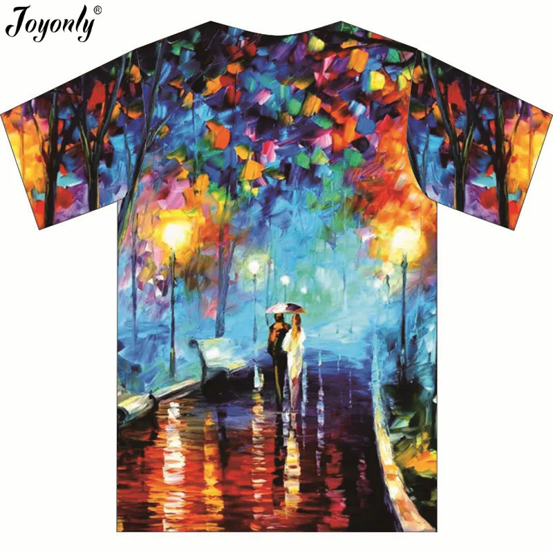 Joyonly Children 2018 Summer Tees Tops Clothes For Boys Girl 3D Oil Painting Colo Print T-shirt Girls T Shirt Clothing Kids | Детская