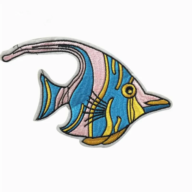 Одежда для женщин и мальчиков вышивка пластырь 18 см в виде раковины морской рыбы