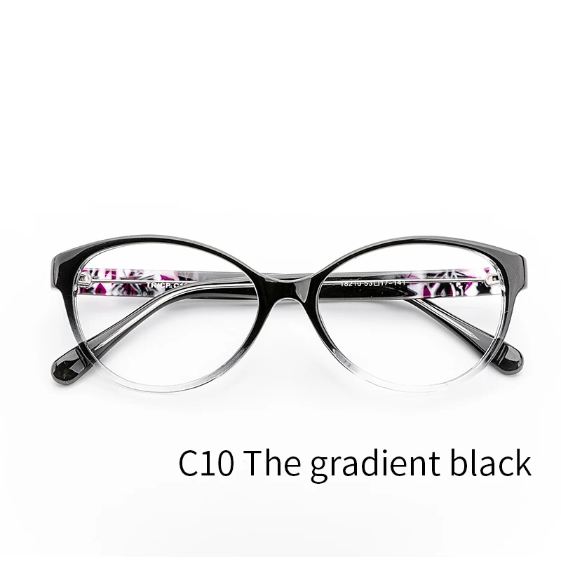 Black clear Очки для компьютера, оправа для женщин, овальная близорукость, оптическое стекло, женские очки по рецепту, очки для чтения es, овальные оправы для очков, поддельные очки - Цвет оправы: Black clear