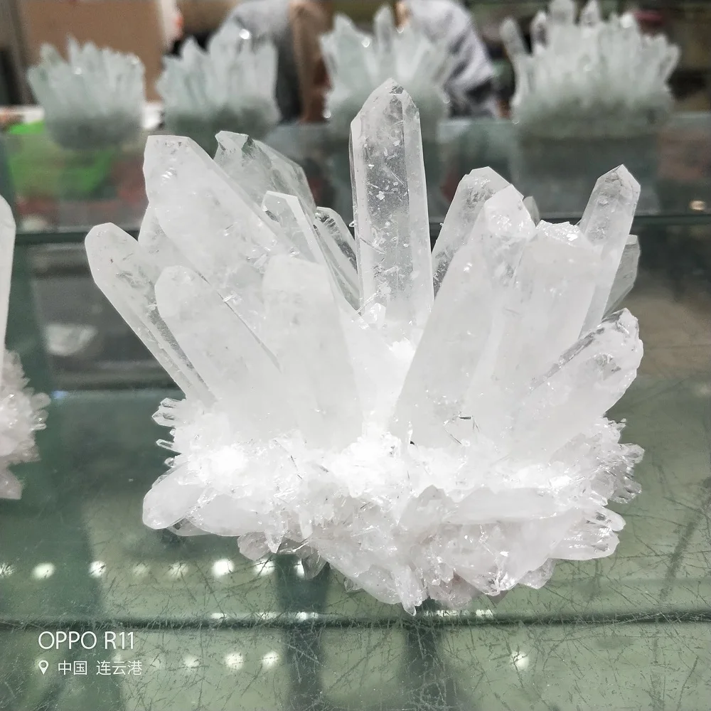 

High Quality Uncommon Natural White Crystal Clusters CRYSTAL POINT