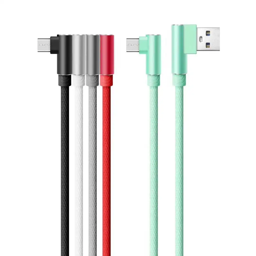 Кабель USB 90 градусов быстрая зарядка кабель системы освещения шнур данных