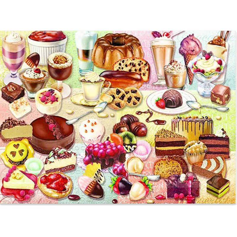 Diy Diamond painting cross stitch Bread crystal full square diamond mosaic unfinish decorative embroidery food | Дом и сад