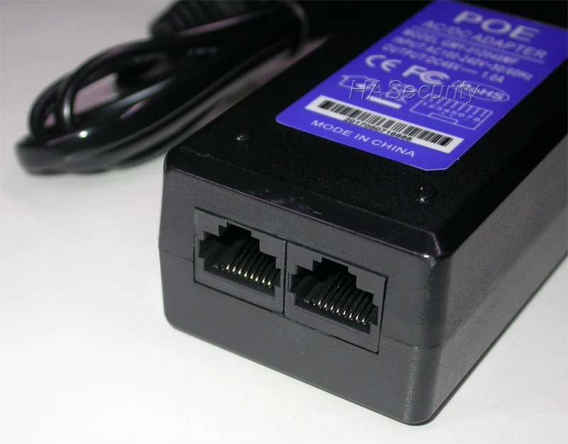 Инжектор питания POE для IP сетевой камеры US power plug вход AC100-240V/выход DC48V средний диапазон 4/5(+) 7/8(-) 1.0A(макс