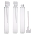 Прозрачные эфирные масла многоразовые бутылки пустые стеклянные косметические инструменты пластиковая вилка 3 мл маленький флакон для парфюмерии
