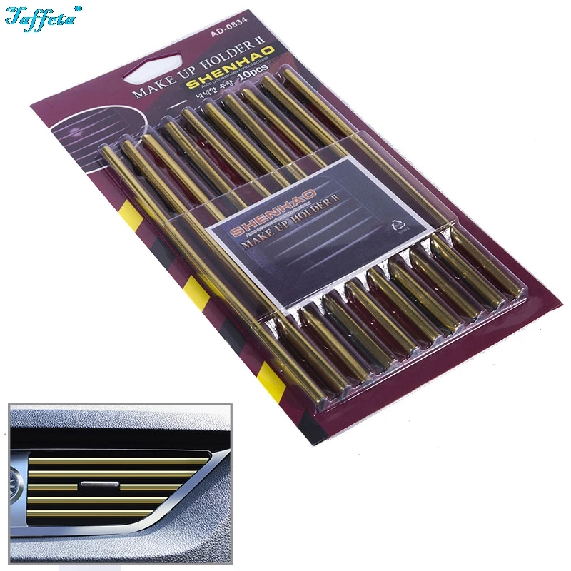 10pcs/set Universal Automotive U Shaped outlet blade air conditioning outlet decorative strip (gold )
10pcs/set Universal Automotive U Shaped outlet blade air conditioning outlet decorative strip (gold )